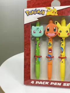 4 PACK BOLIGRAFOS POKEMON
