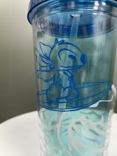 VASO CON PITILLO STITCH PLAYERO