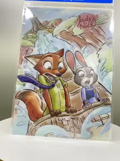 4 PACK CARPETAS PLASTICAS ZOOTOPIA