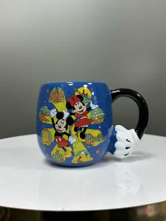 TAZA MICKEY Y MINNIE AZUL