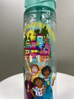 BOTELLA CON PITILLO GLITTER ENCANTO FAMILIA 550ML