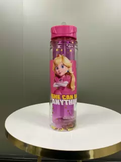 BOTELLA CON PITILLO GLITTER PEACH