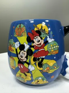 TAZA MICKEY Y MINNIE AZUL