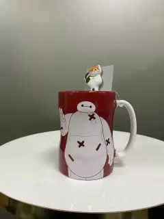 TAZA BAYMAX CON CUCHARA