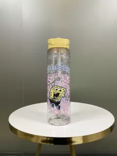 BOTELLA CON PITILLO GLITTER BOB ESPONJA