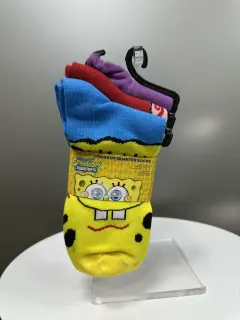 6 PACK MEDIAS LARGAS BOB ESPONJA