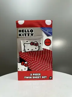SABANA 3 PIEZAS CAMA INDIVIDUAL HELLO KITTY