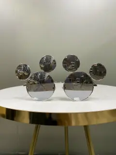 LENTES MICKEY MONTURA PLATEADA VIDRIO GRIS